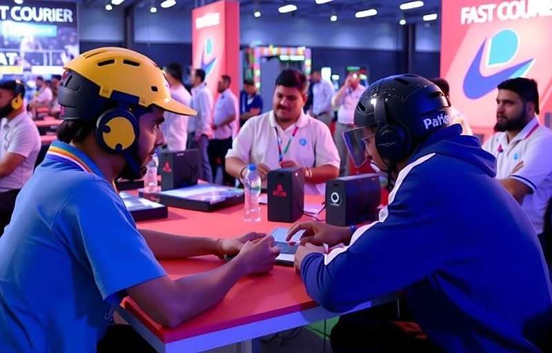 Fast Courier Community Meetup Fast Courier players meeting at a gaming event in India