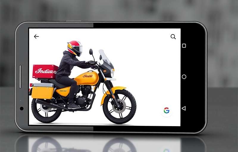 Fast Courier Mobile App Fast Courier app icons on Android and iOS devices showing Indian delivery motorcycle